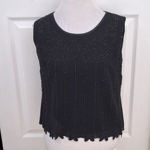R & M Richards Embellished Beaded Blouse    Size 12